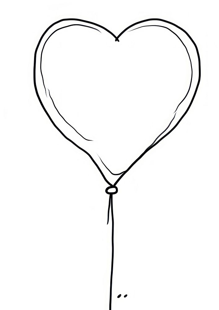 Balloon sketch doodle white.