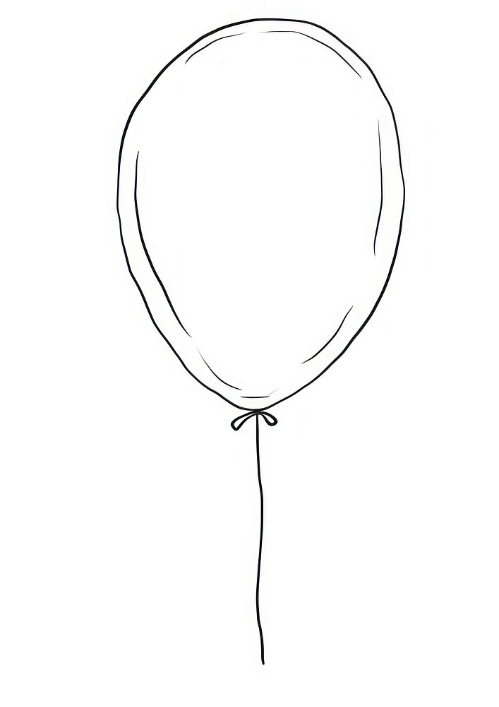 Balloon sketch doodle line.