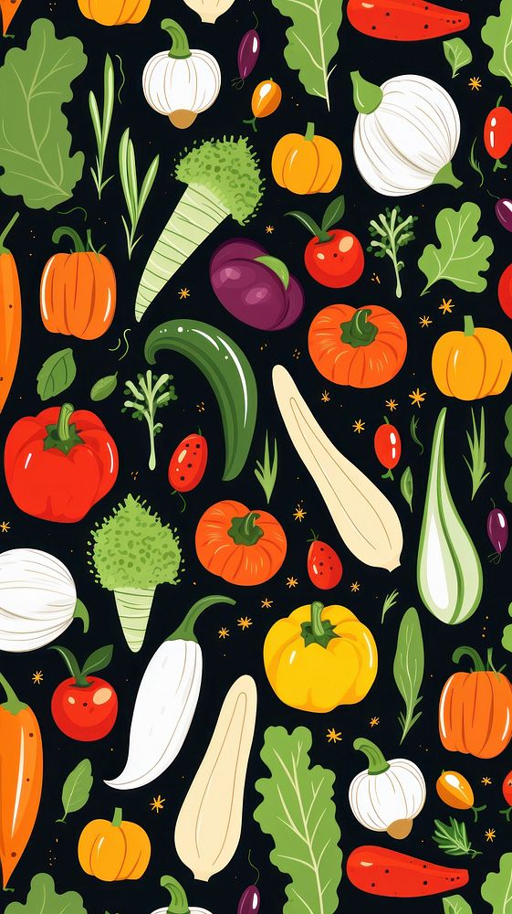 Food pattern backgrounds vegetable.