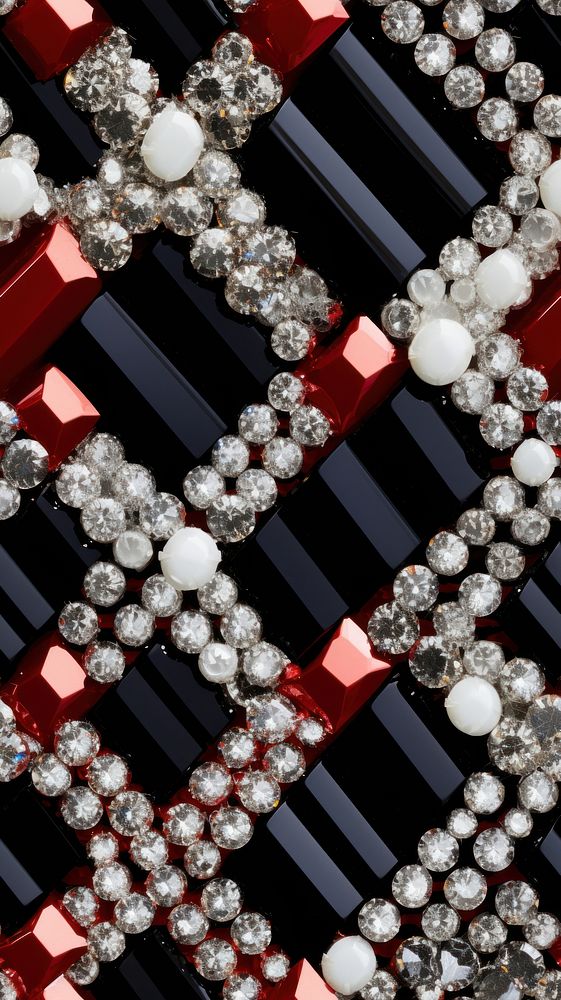 Jewelry necklace gemstone pattern.