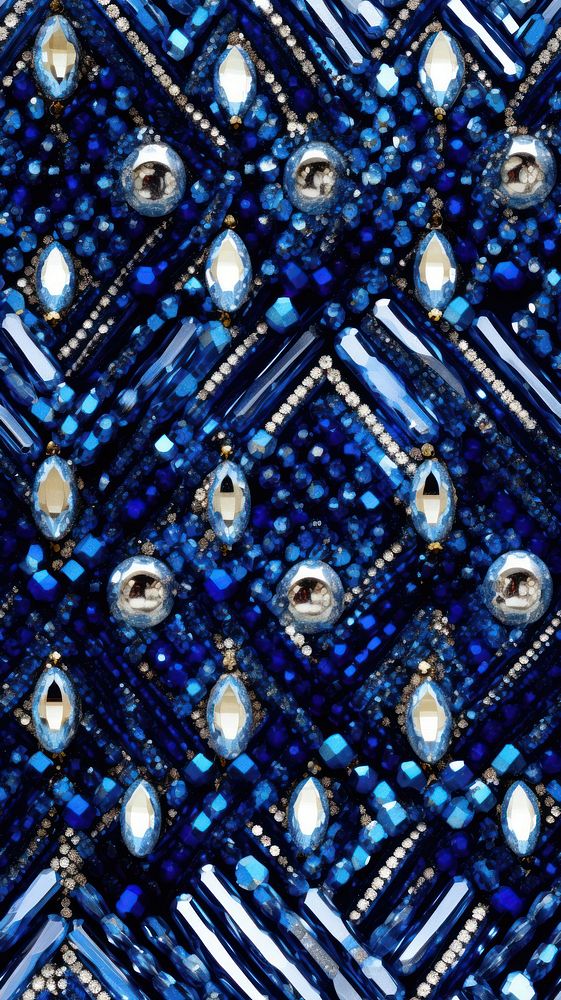 Jewelry gemstone pattern blue.