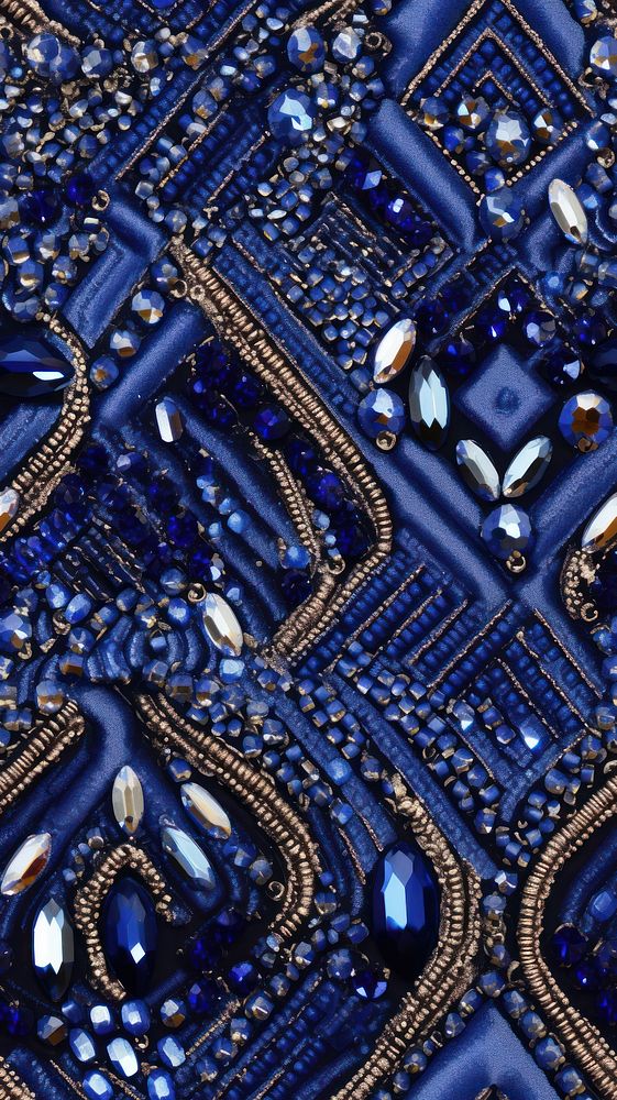 Jewelry blue gemstone pattern.