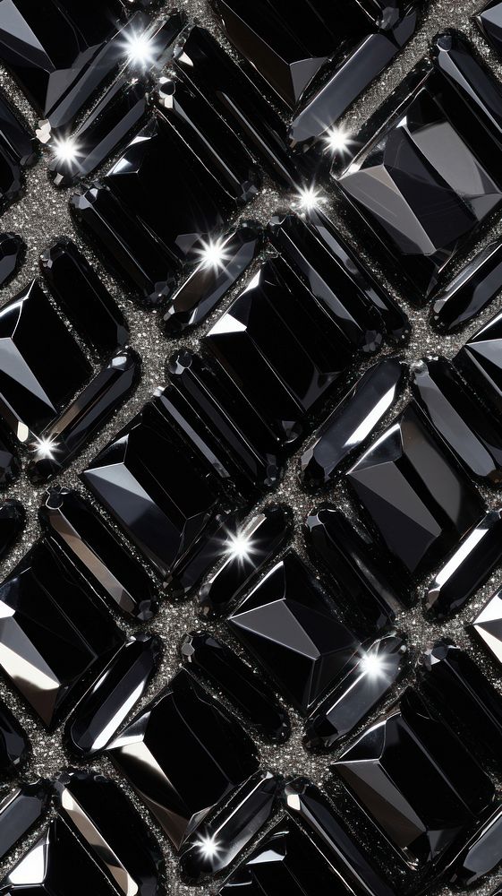 Jewelry gemstone pattern black.