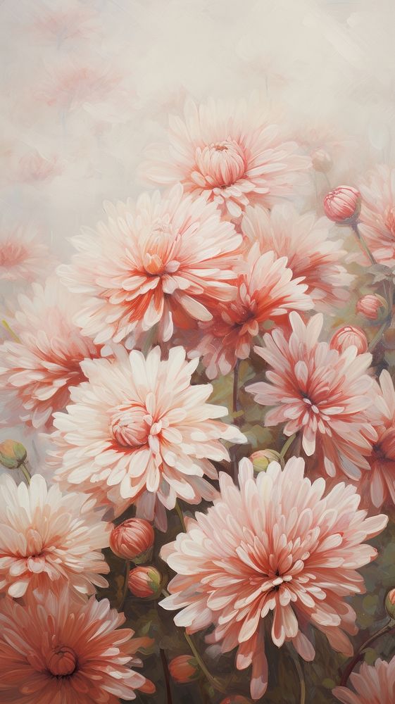  Chrysanthemum flower pattern painting backgrounds chrysanths. AI generated Image by rawpixel.