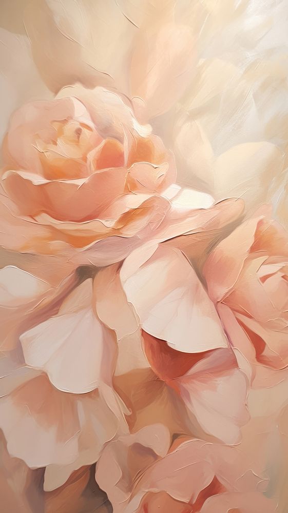  Rose petals painting flower backgrounds. AI generated Image by rawpixel.