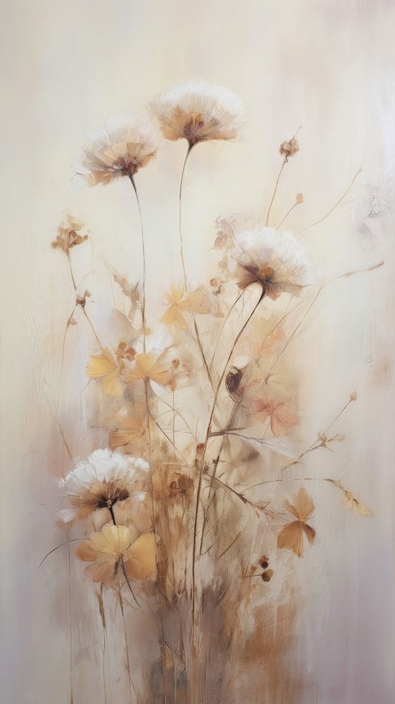  Dried wild flowers painting plant inflorescence. AI generated Image by rawpixel.