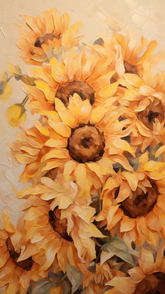  Sunflower petals pattern painting backgrounds plant. 