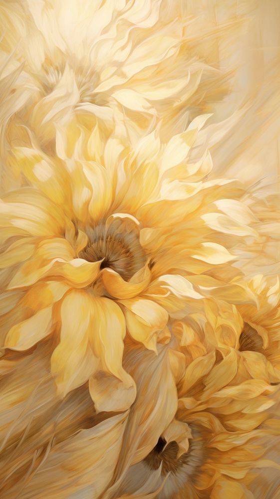 Sunflower petals pattern painting backgrounds plant. AI generated Image by rawpixel.