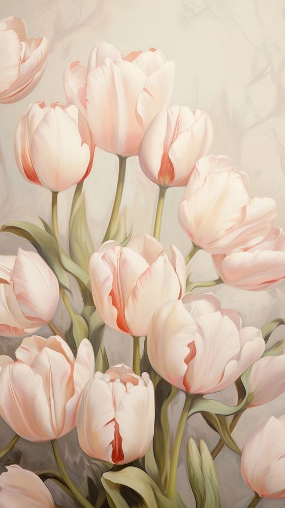  Tulips pattern painting flower backgrounds. 