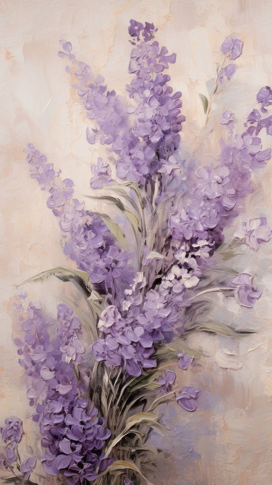  Lavender flower pattern painting backgrounds blossom. AI generated Image by rawpixel.