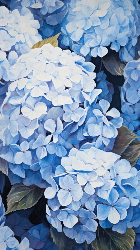 Blue hydrangea pattern flower backgrounds | Premium Photo Illustration