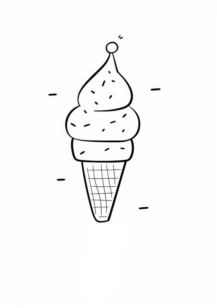 Ice cream dessert sketch doodle.