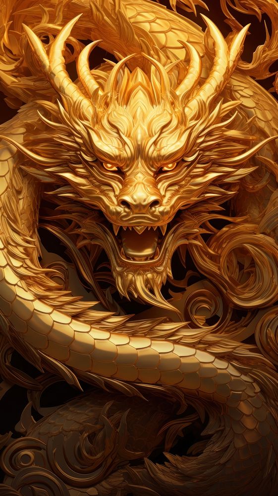 Chinese dragon gold representation backgrounds.
