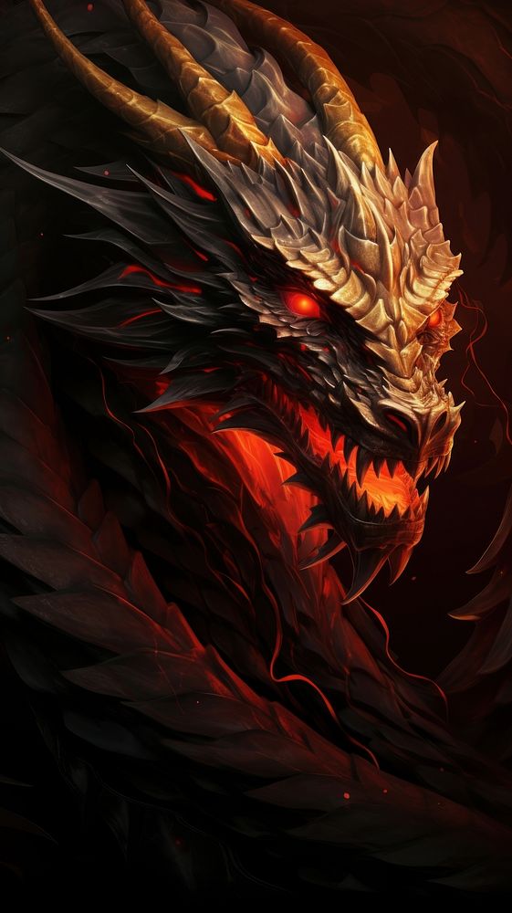 Dragon red creativity darkness.