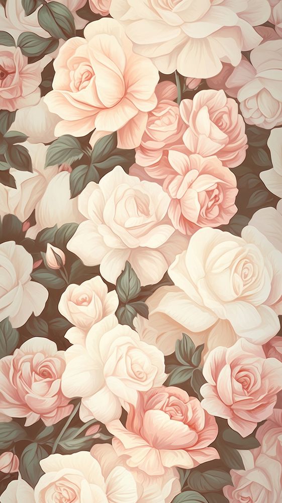  Roses flower art backgrounds. AI generated Image by rawpixel.