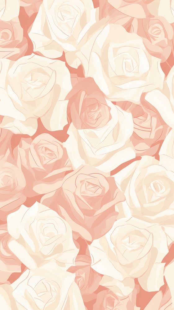  Roses petal pattern flower backgrounds painting. AI generated Image by rawpixel.