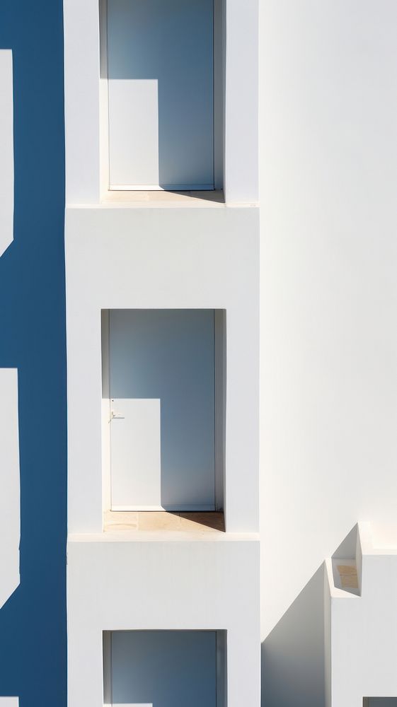  Windows of building wall architecture white. AI generated Image by rawpixel.