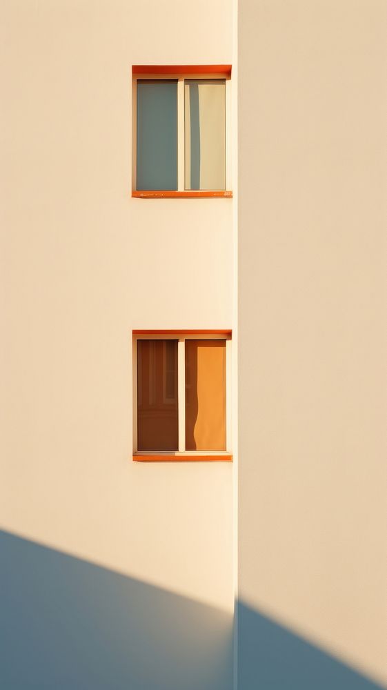  Windows on building in sunset wall architecture shadow. AI generated Image by rawpixel.