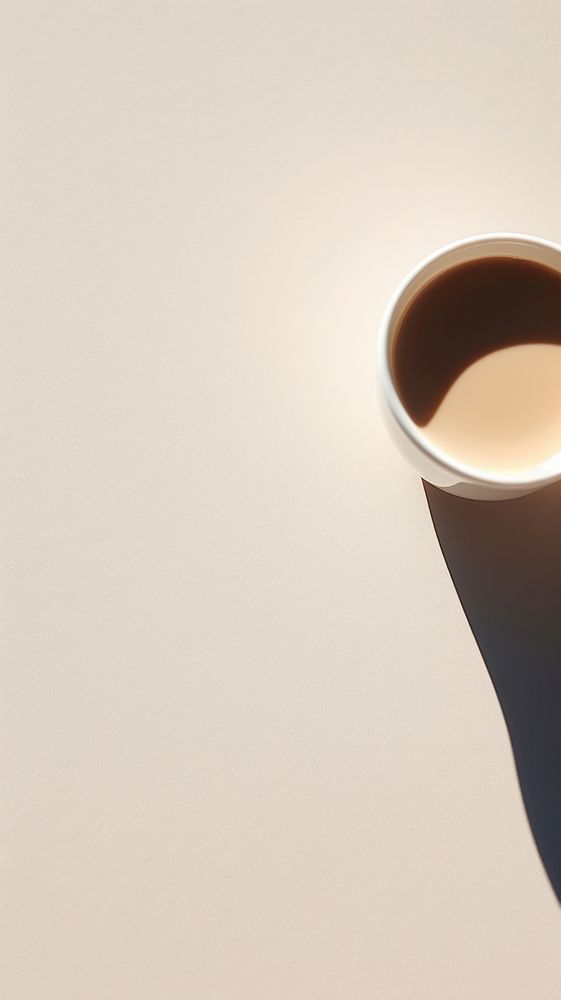  Close-up hot latte coffee shadow cup. AI generated Image by rawpixel.