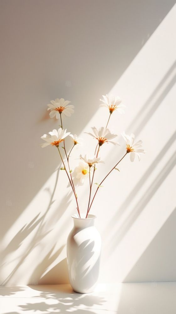  Flowers windowsill shadow plant. AI generated Image by rawpixel.