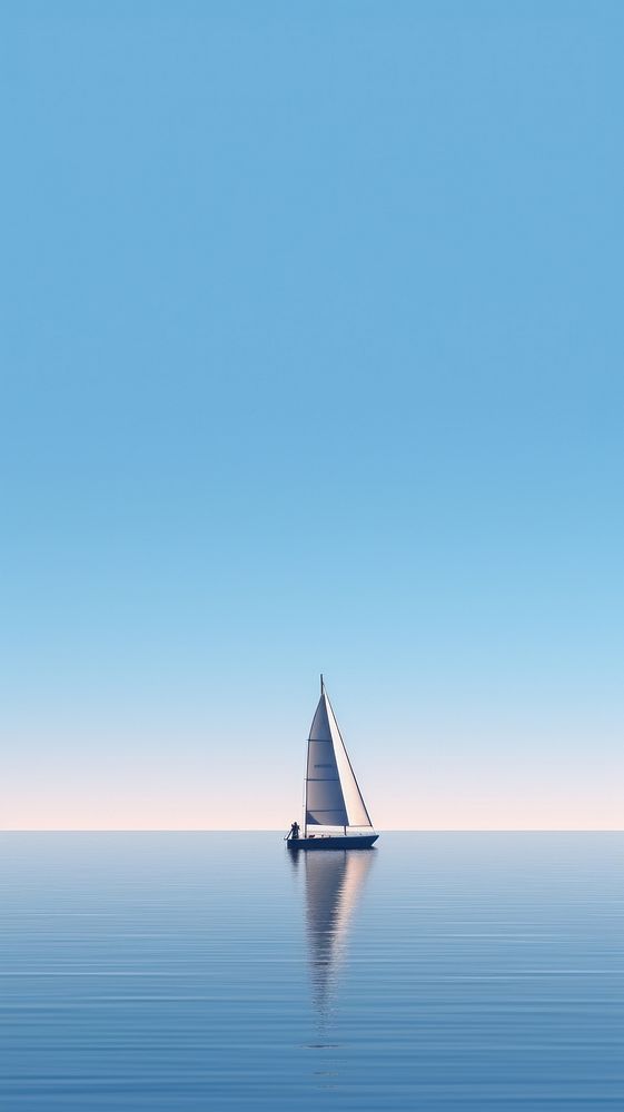  Lake and sailboat sky watercraft outdoors. AI generated Image by rawpixel.