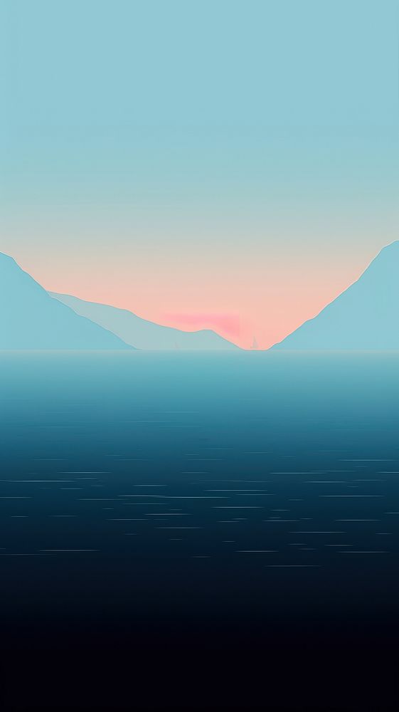  Ocean landscape mountain outdoors. AI generated Image by rawpixel.