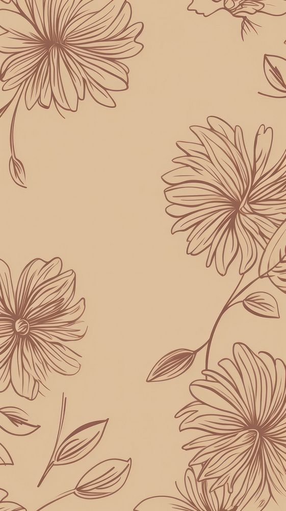 Lavender flower pattern sketch backgrounds fragility. AI generated Image by rawpixel.