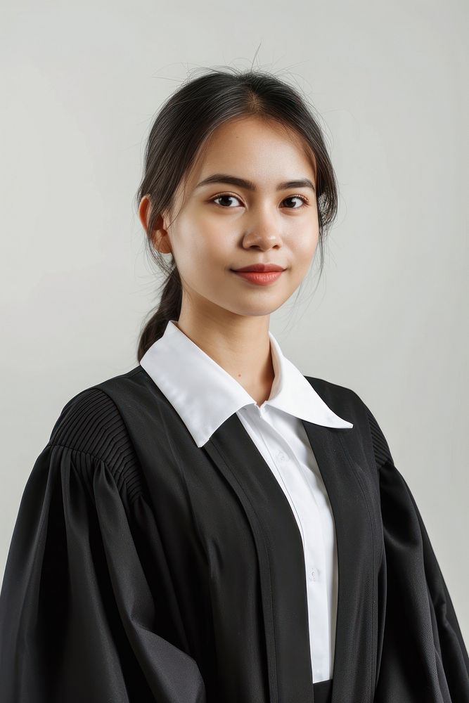 Filipino female judge portrait architecture hairstyle.