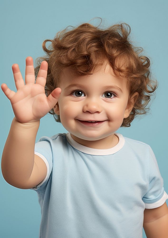 Toddler portrait hand finger.