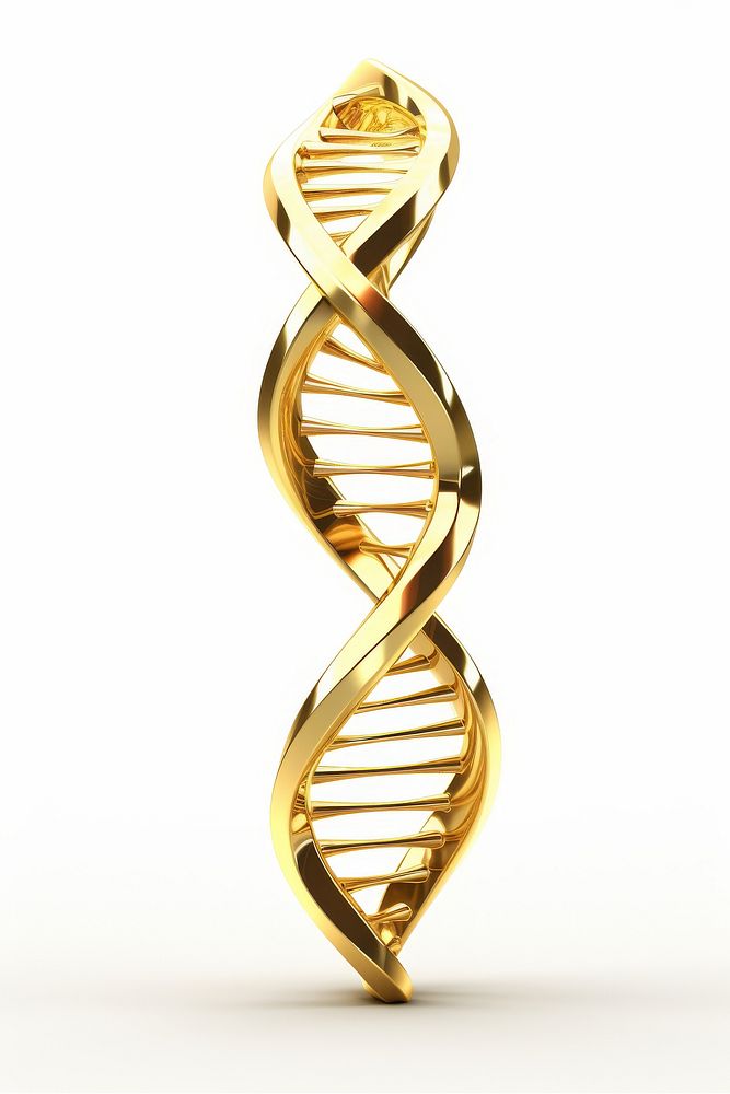 A DNA gold white background accessories.