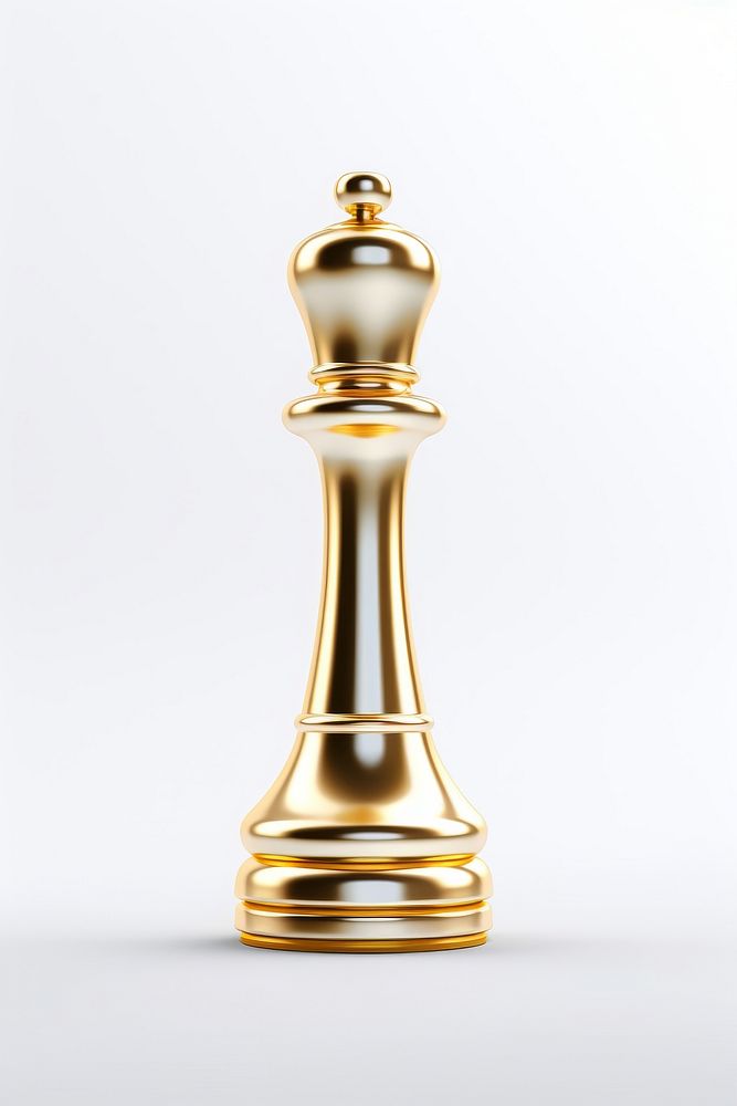 A pawn chess piece gold white background simplicity.