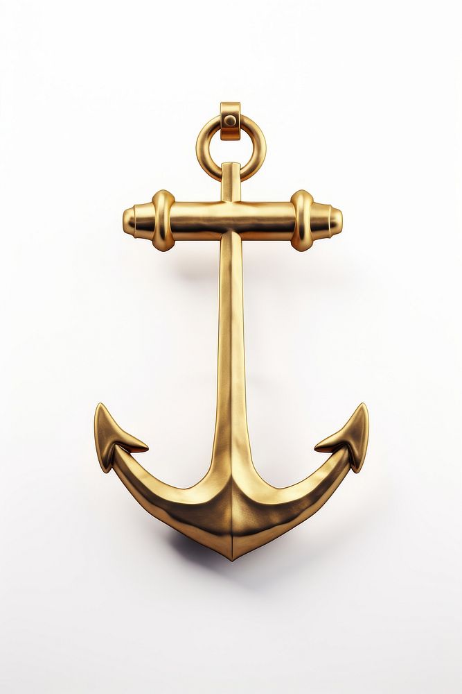 An anchor gold white background electronics.