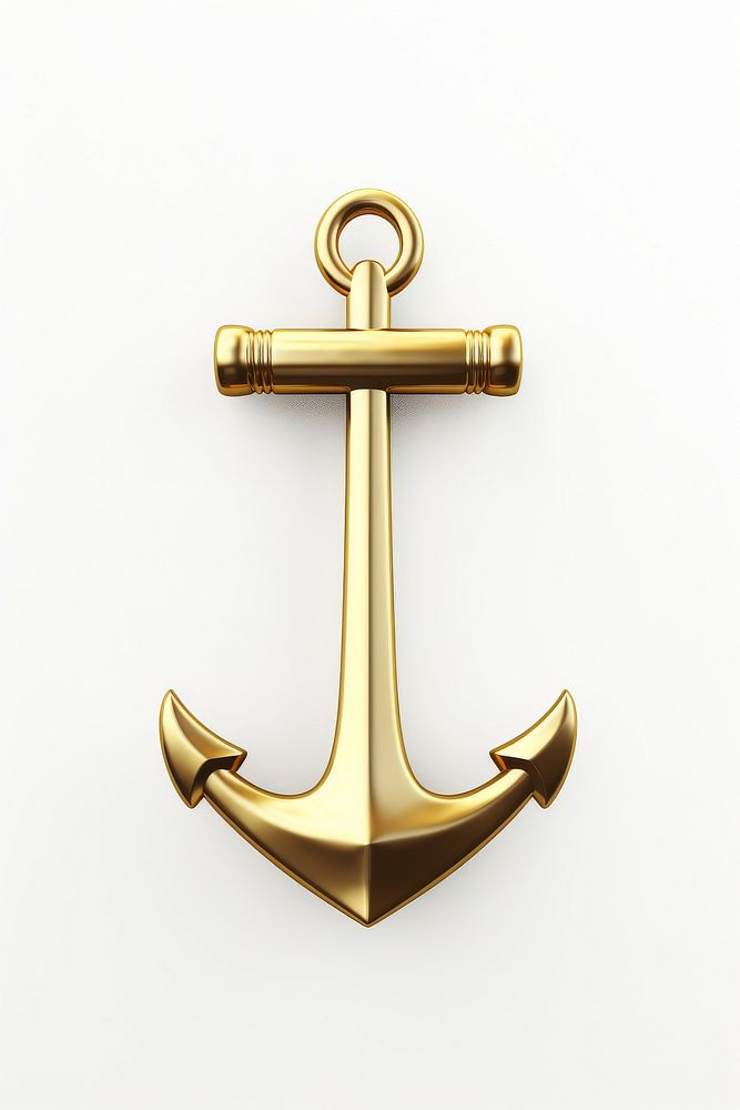 An anchor icon gold white background electronics.
