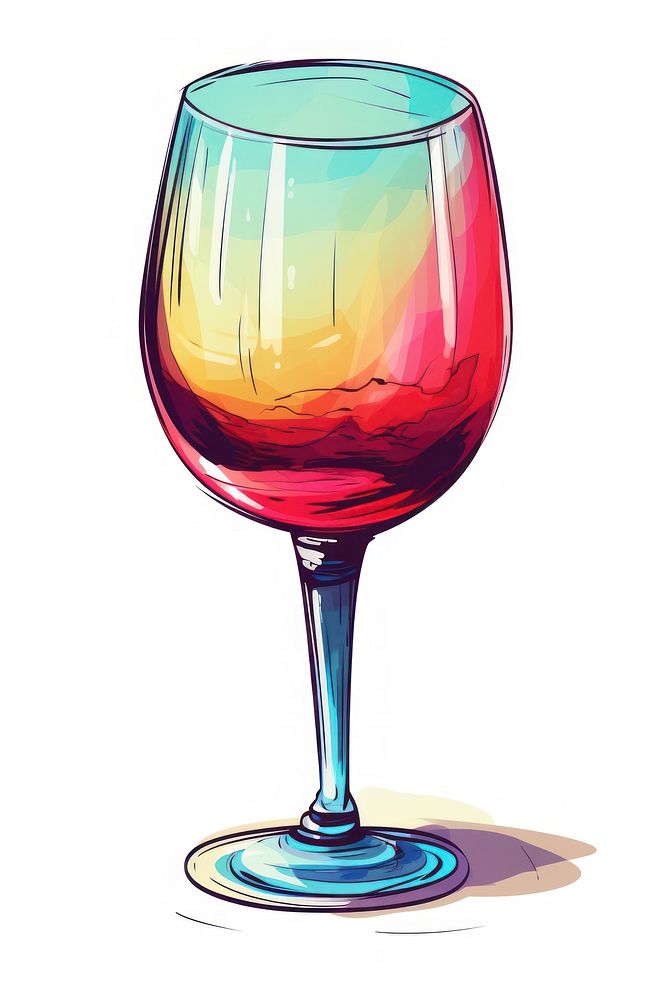 Wine glass drink white background cosmopolitan. AI generated Image by rawpixel.