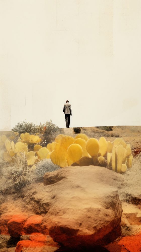 Desert cactus walking landscape outdoors.