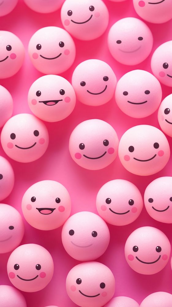  Smiley faces backgrounds pink confectionery. AI generated Image by rawpixel.