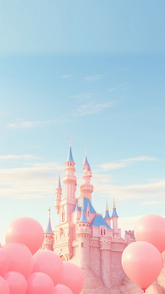A castle balloon sky architecture.