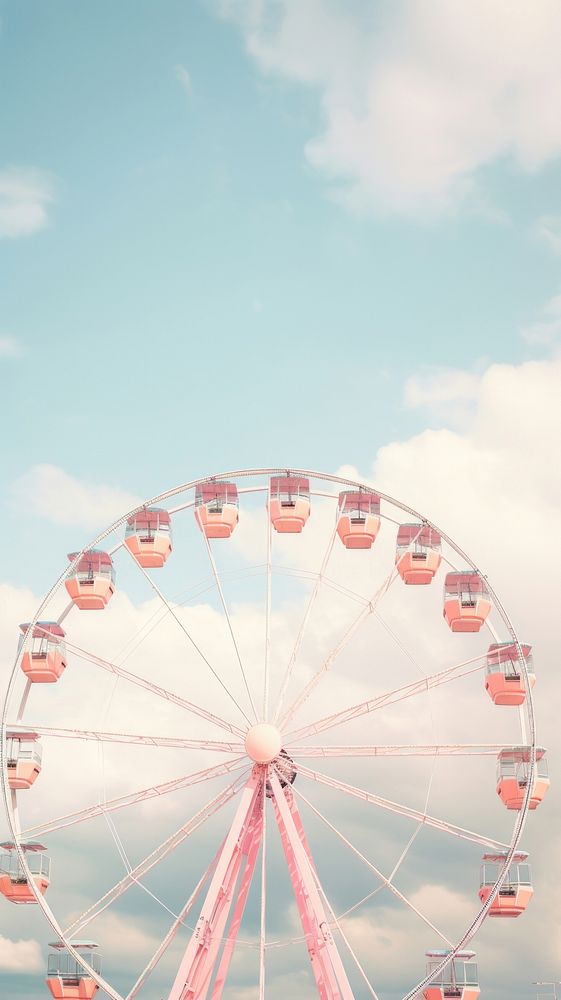 Ferris wheel cloud fun sky.