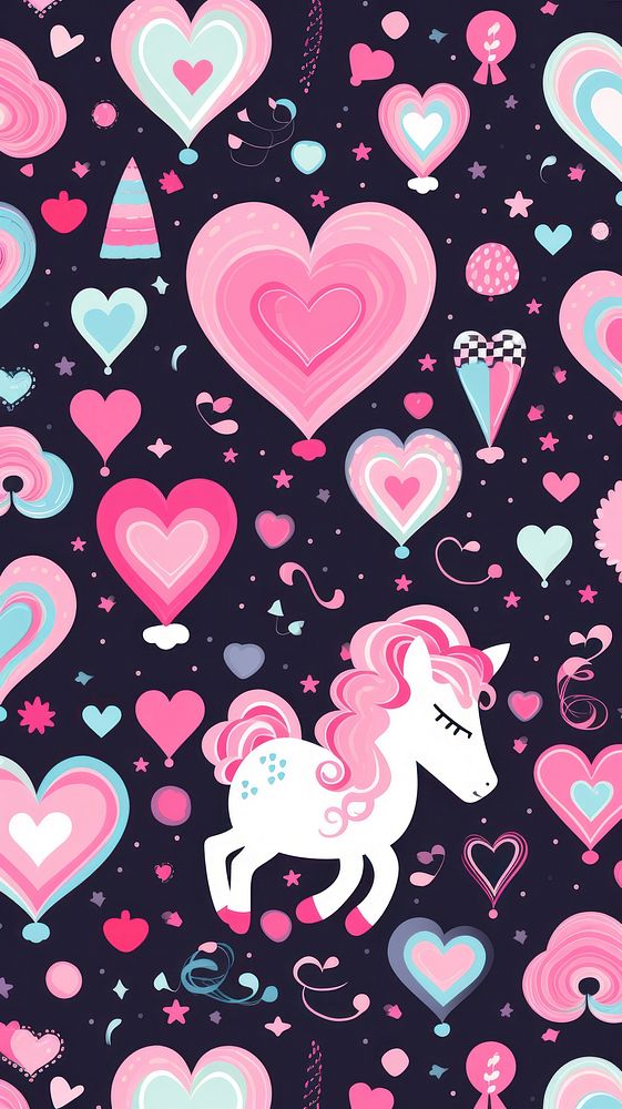 Unicorns backgrounds wallpaper pattern. AI generated Image by rawpixel.