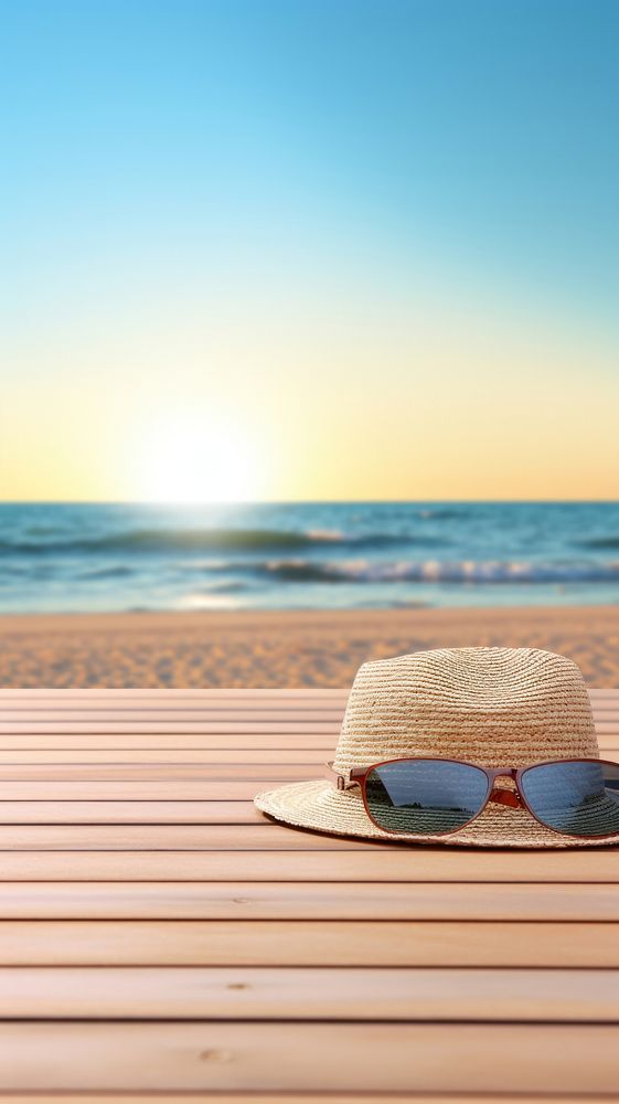 Beach sunglasses outdoors horizon.
