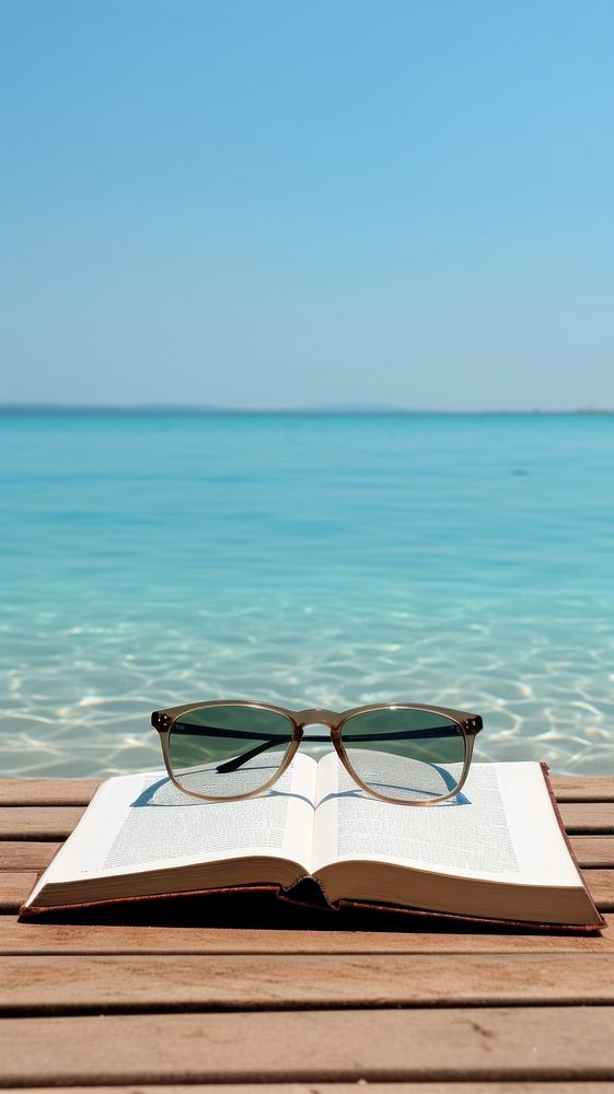Beach sunglasses book publication.