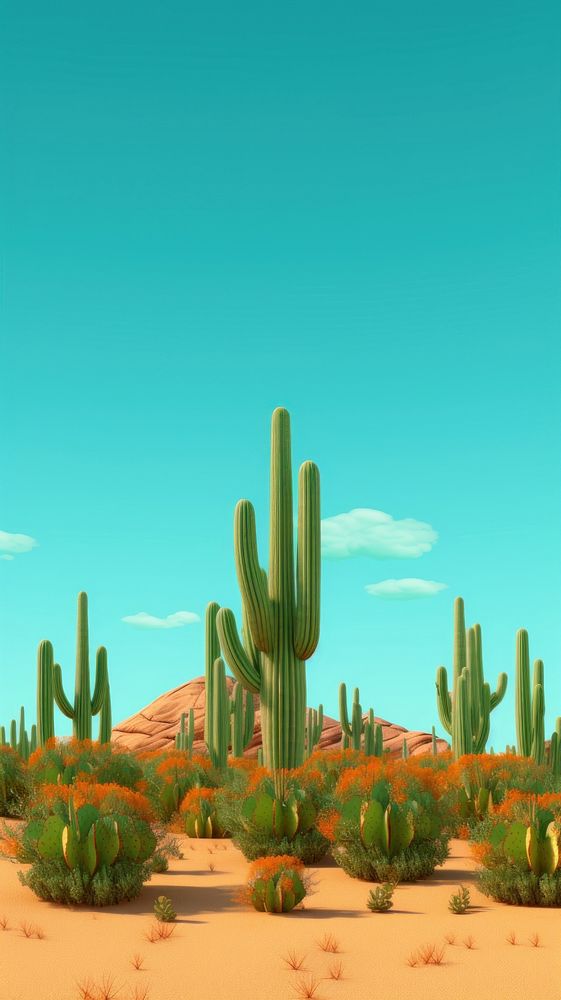 Desert cacti bushes outdoors nature cactus.