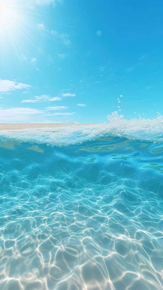 Water wave underwater backgrounds sunlight.