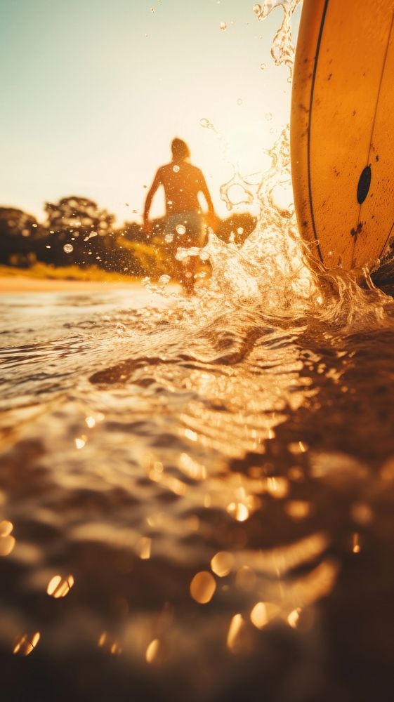 Surfboard swimming outdoors surfing.