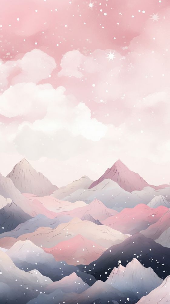  Clouds mountain snow landscape. AI generated Image by rawpixel.