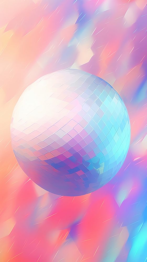 Metallic party foil abstract graphics sphere.