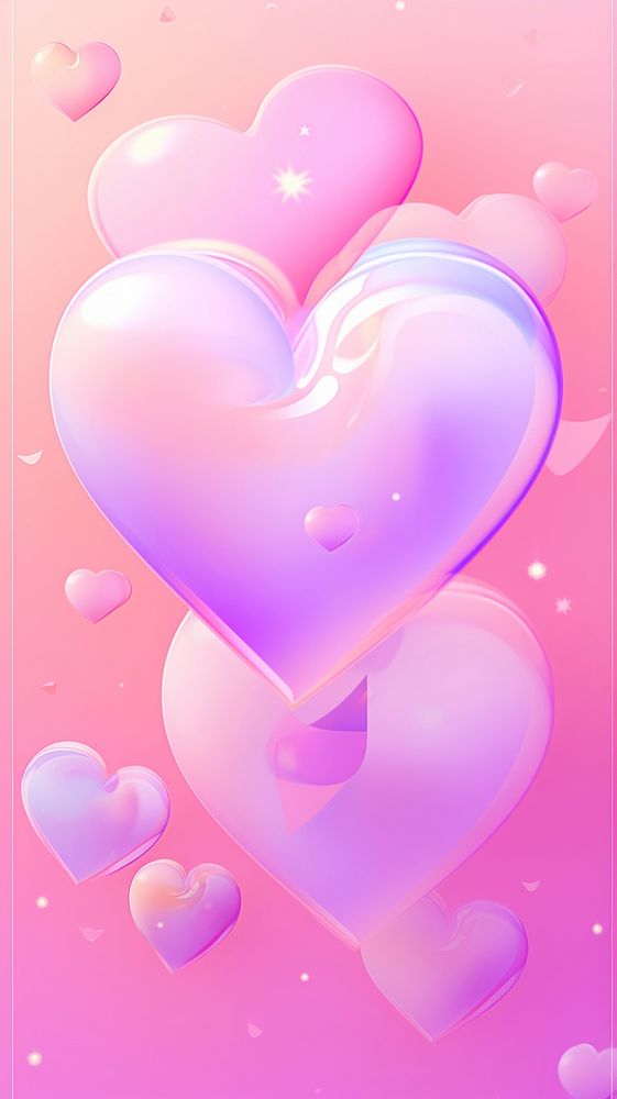 Heart bubbles merging abstract backgrounds pattern.