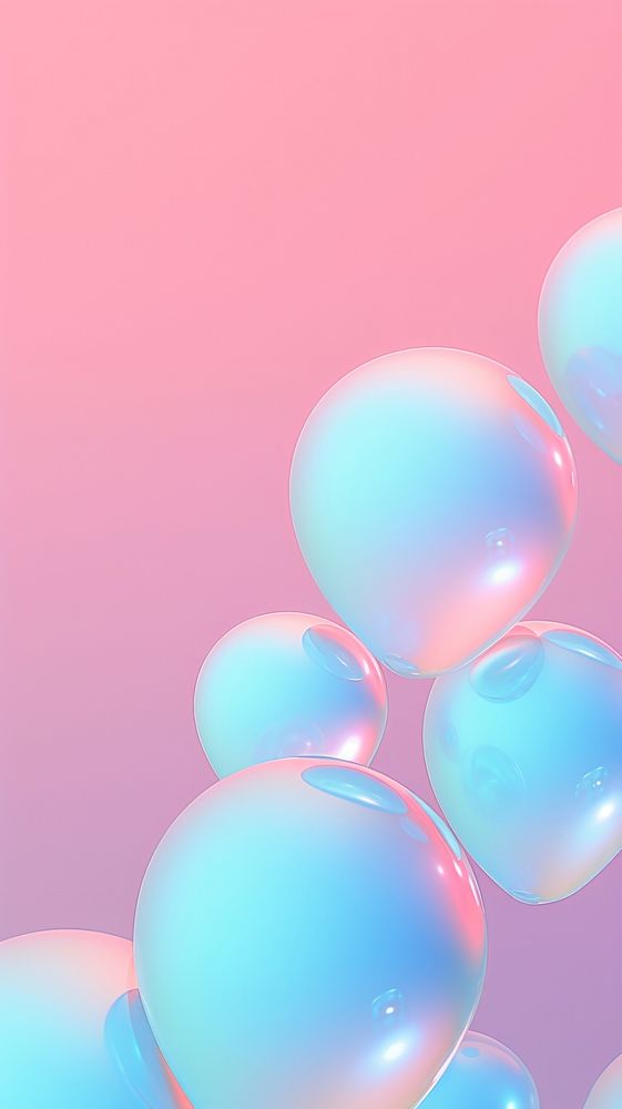 Heart bubbles merging balloon transparent backgrounds.
