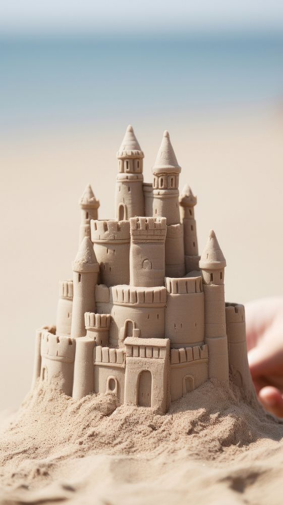 Sand castle building outdoors nature.