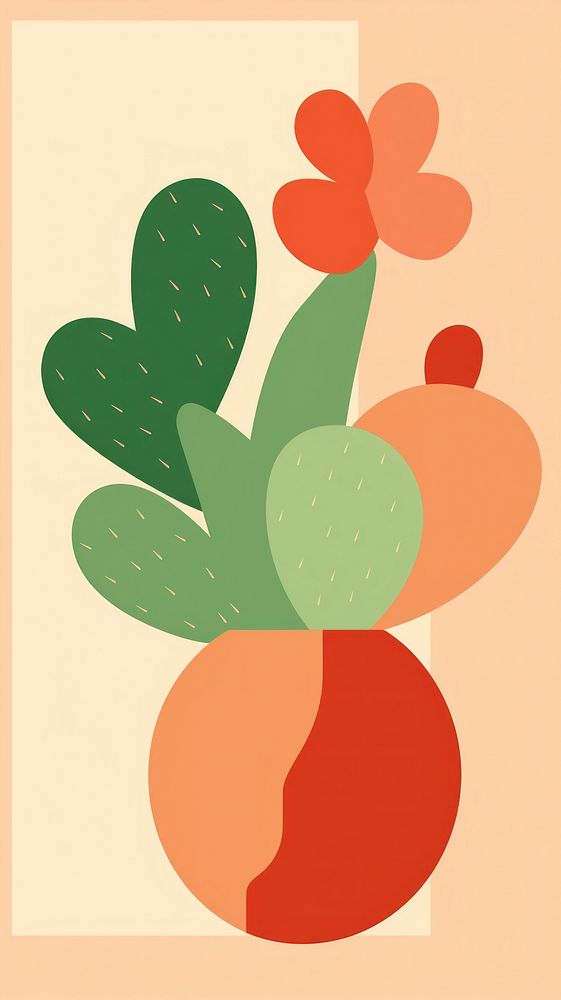 Cactus garden pattern art creativity.